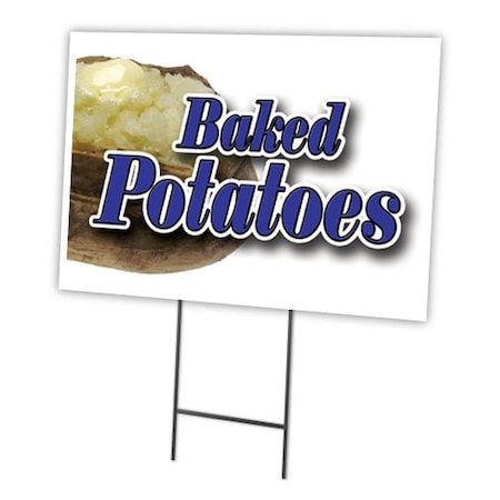 Signmission Baked Potato Yard Sign & Stake outdoor plastic coroplast window, C-1216 Baked Potato C-1216 Baked Potato